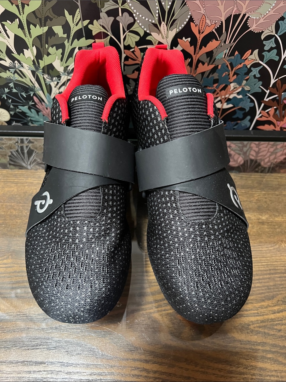 Peloton Black & Red Cycling Shoes with Secure Strap